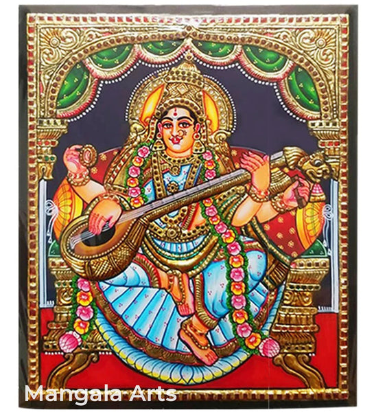 Saraswathi Tanjore Painting