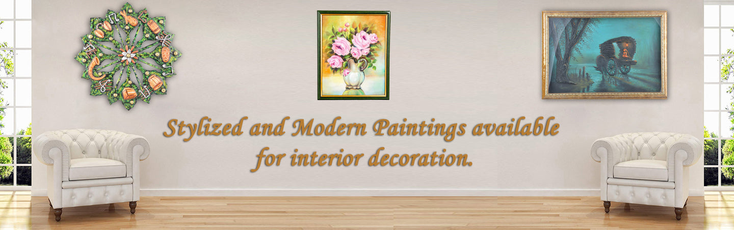 Stylized and modern paintings available for interior decoration