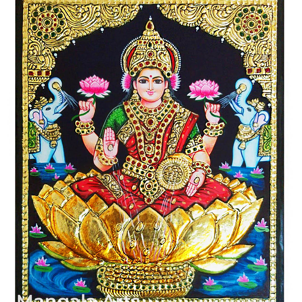 Gajalakshmi Tanjore Painting