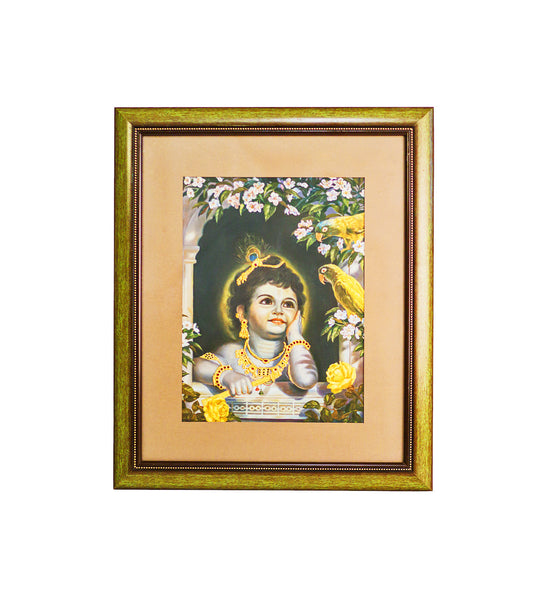 Baby Krishna Oil Painting