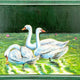 Swan Mural Work Wall Decor