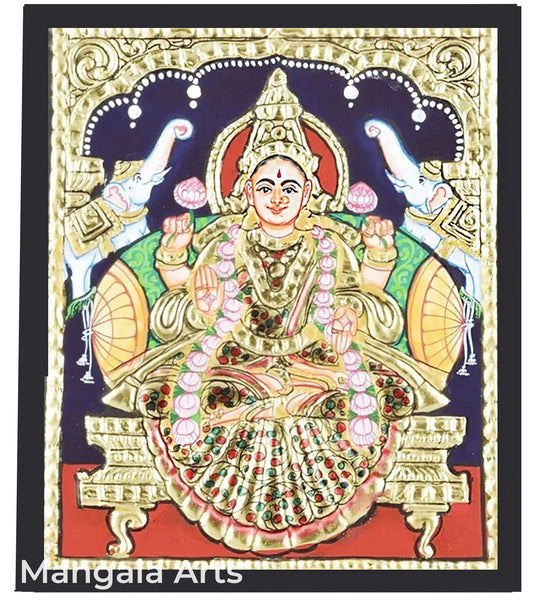 Ashta Lakshmi - Gaja Lakshmi Tanjore Painting