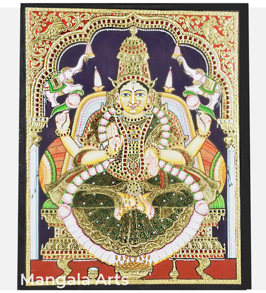 Gaja Lakshmi Tanjore Painting