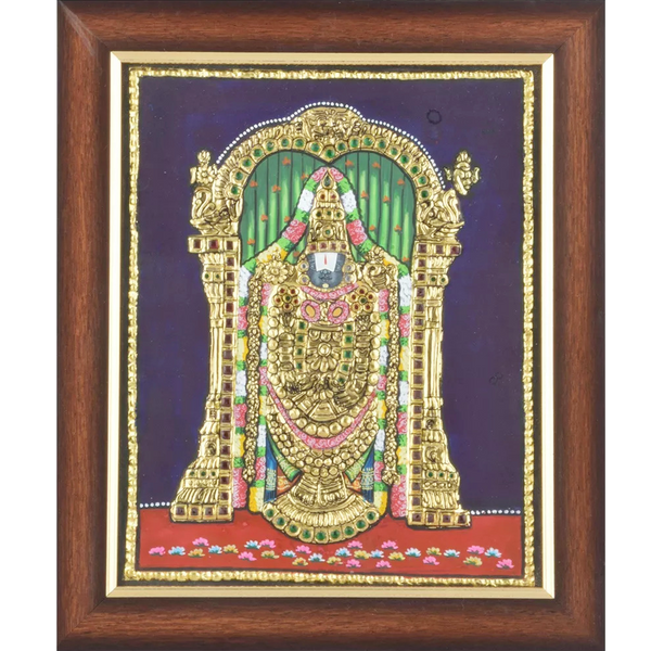 Mangala Art Balaji Indian Traditional Tamil Nadu Culture Tanjore Painting - 61x46cms (24"x18")