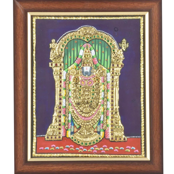 Mangala Art Balaji Indian Traditional Tamil Nadu Culture Tanjore Painting - 50x40cms (20"x16")