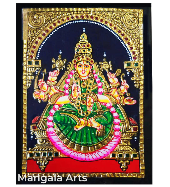 Ashta Lakshmi - Dhairaya Lakshmi Tanjore Painting