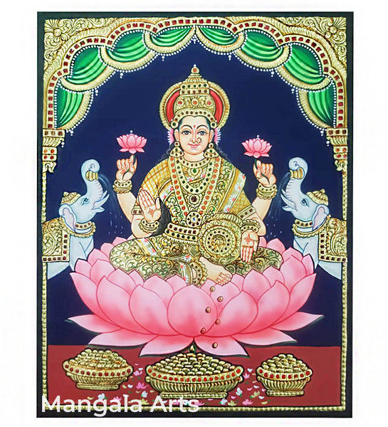 Gajalakshmi Tanjore Painting