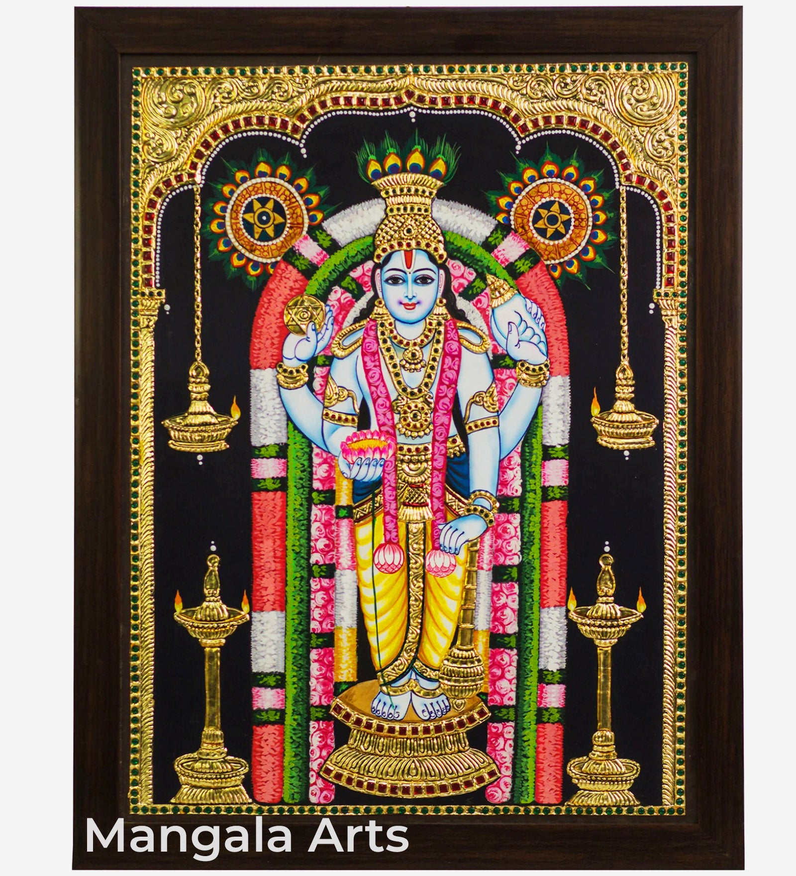 Guruvayoorappan Tanjore Painting