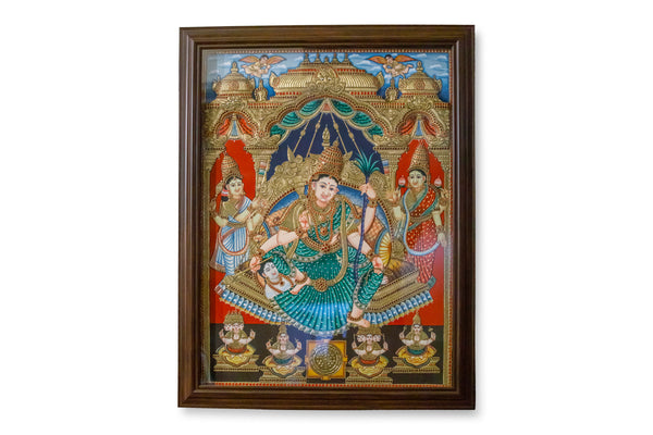 Raja Rajeswari 3D Embossed Tanjore Painting