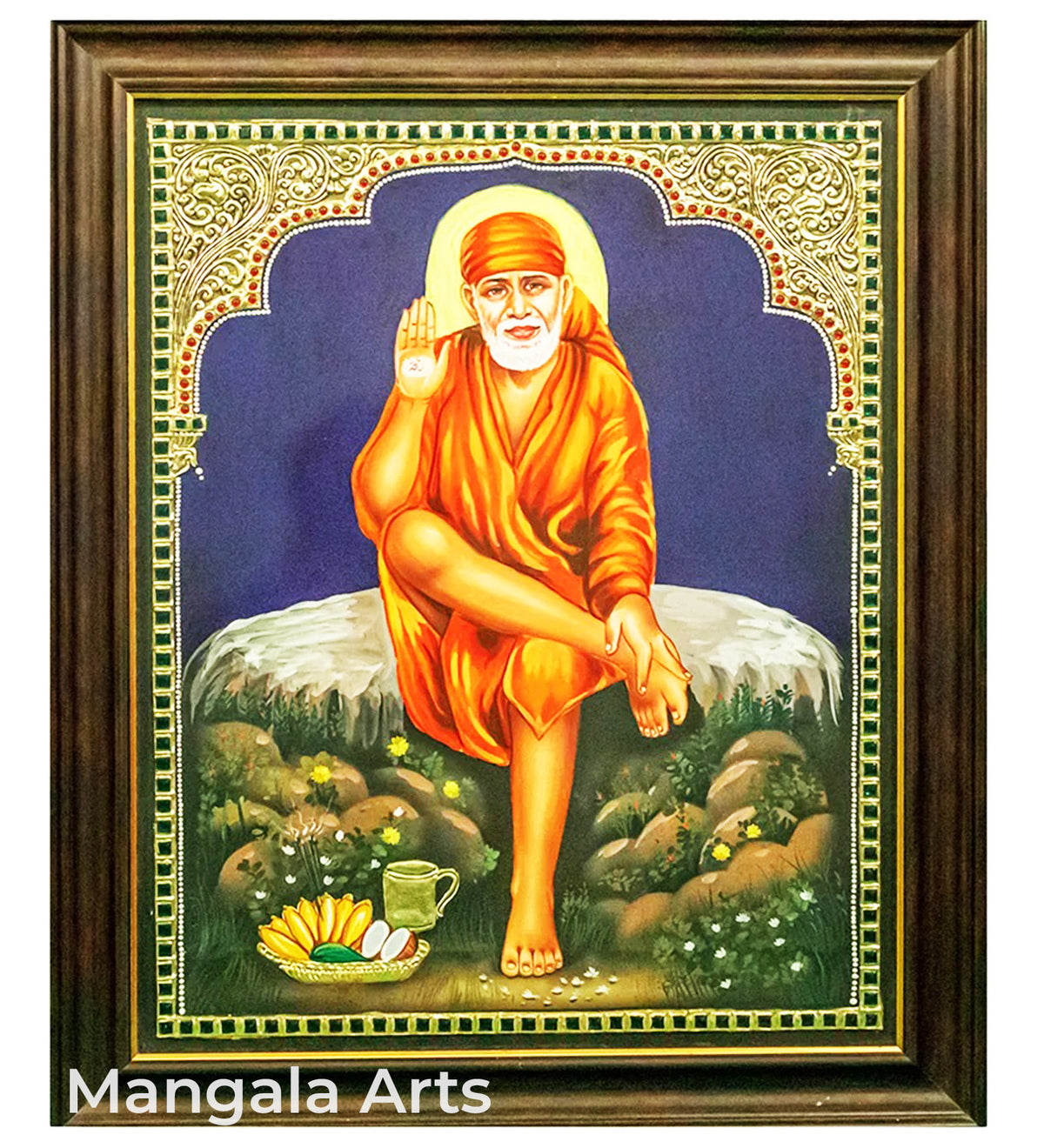 Saibaba Tanjore Painting | Mangala Arts