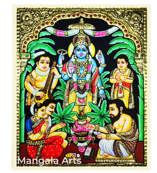 Sathyanarayanan Tanjore Painting