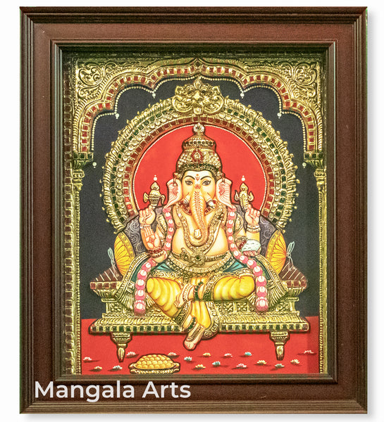 Ganesha Antique Tanjore Painting