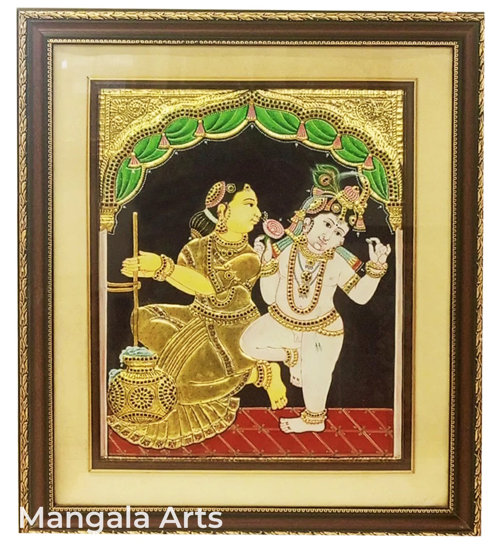 Yashoda Krishna Tanjore Painting