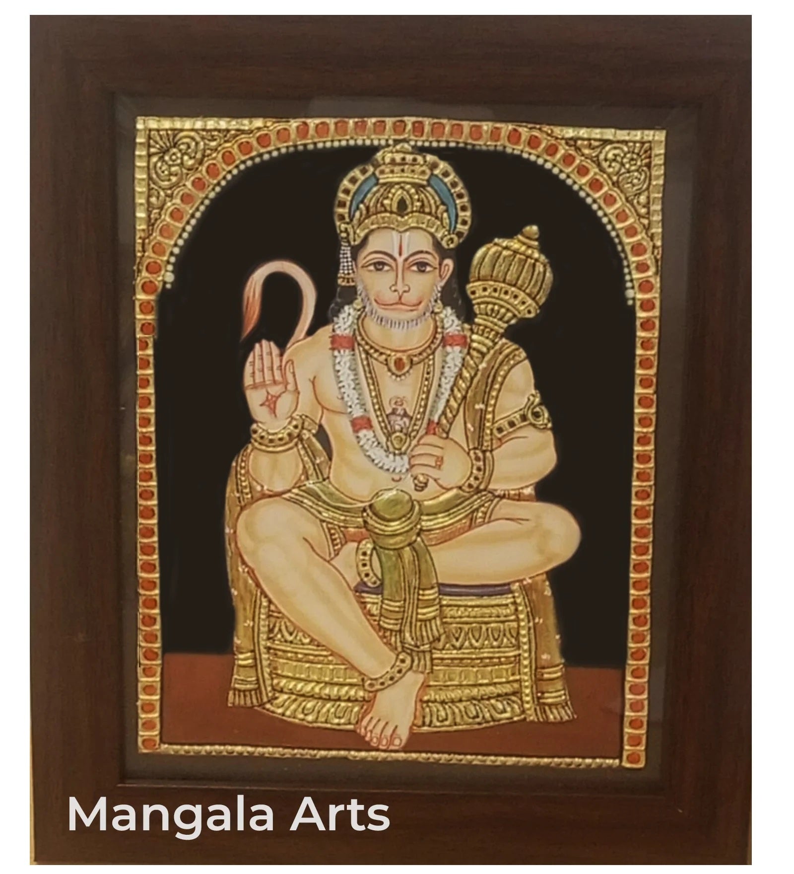 Hanuman Antique Tanjore Painting