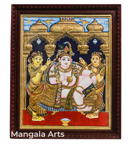 Bama Rukmani Antique Tanjore Painting