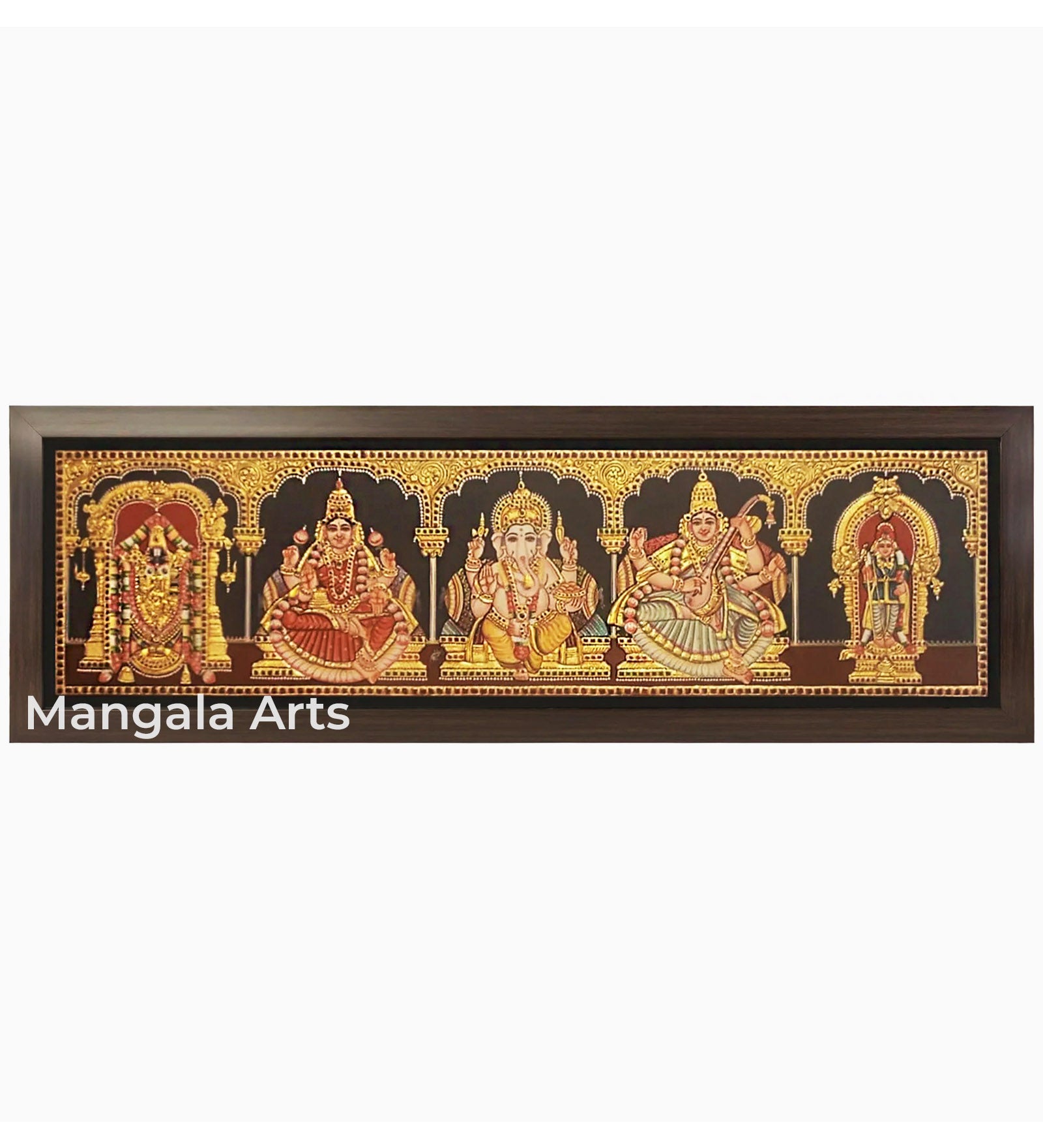 5 God Panel Tanjore Painting