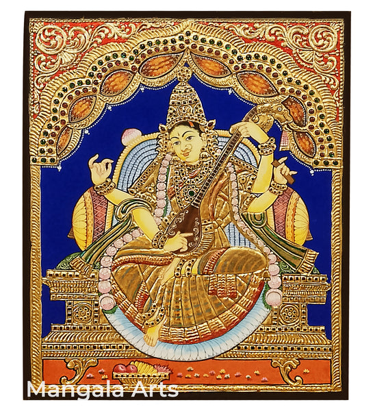 Saraswathi Antique Tanjore Painting