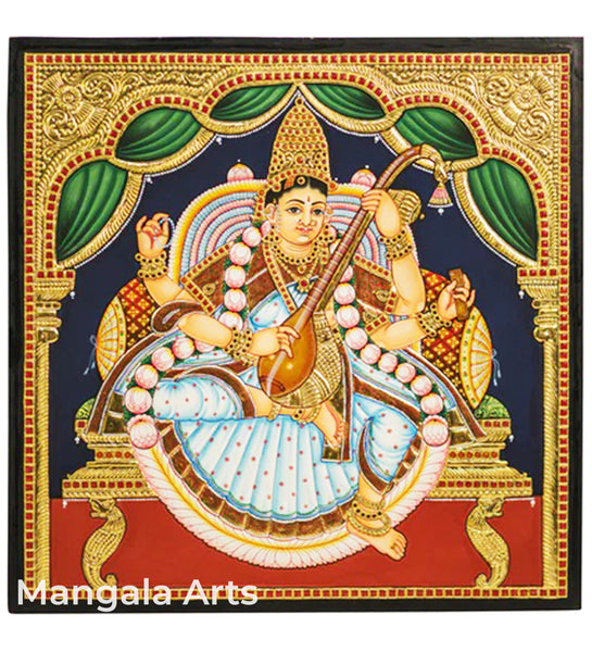 Saraswathi Antique Tanjore Painting