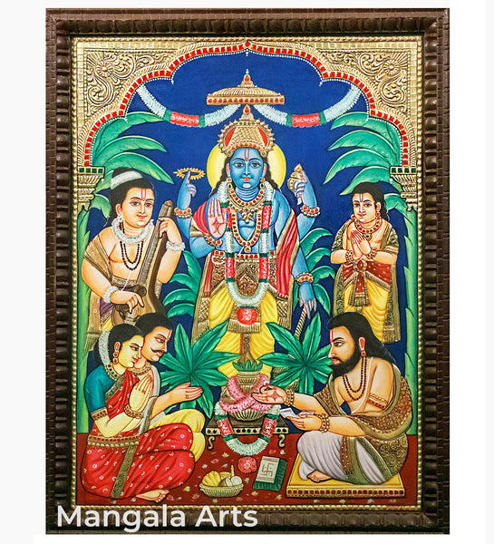 Sathyanarayanan Antique Tanjore Painting