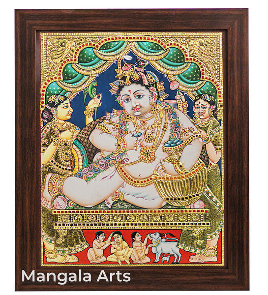 Darbar Krishna Antique Tanjore Painting