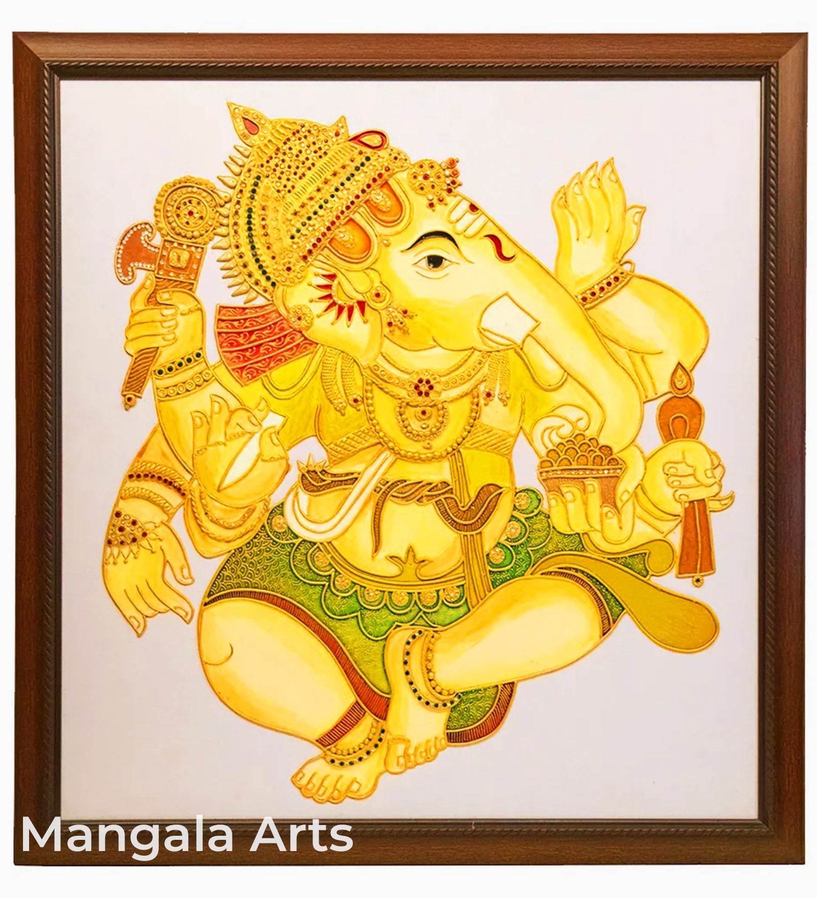 Ganesha Mural Glass Painting