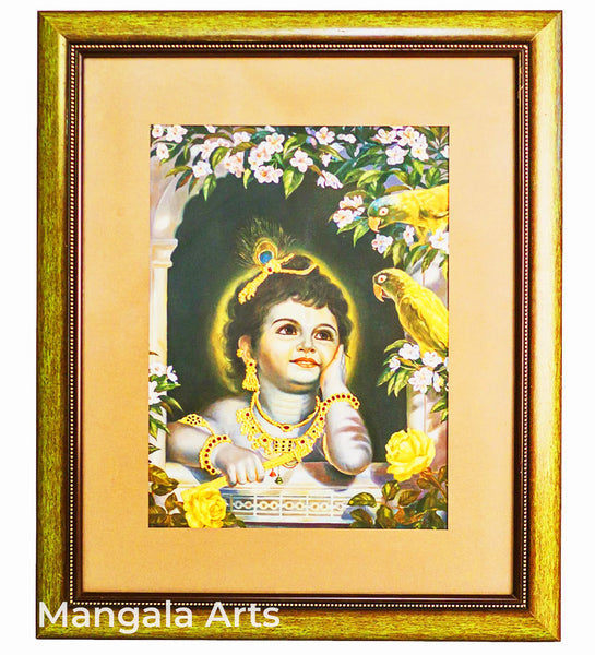 Baby Krishna Oil Painting