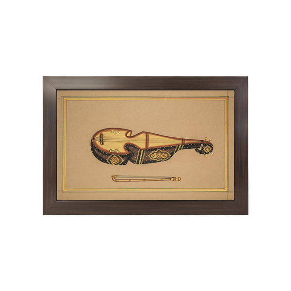 Musical Violin Paper Gold Paint Tanjore Artwork  Wall Decor