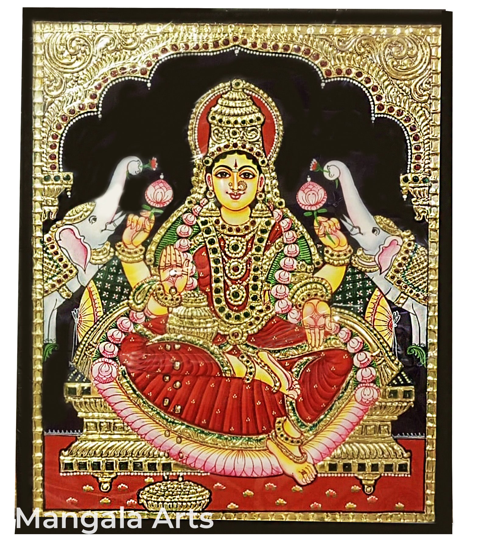 Gajalakshmi Tanjore Painting