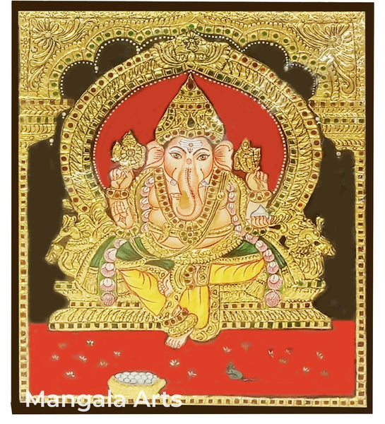 Ganesha Antique Tanjore Painting