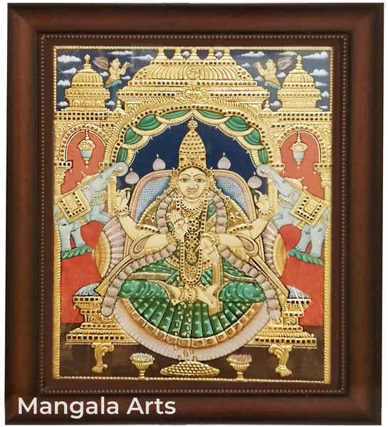 Gajalakshmi Antique Tanjore Painting