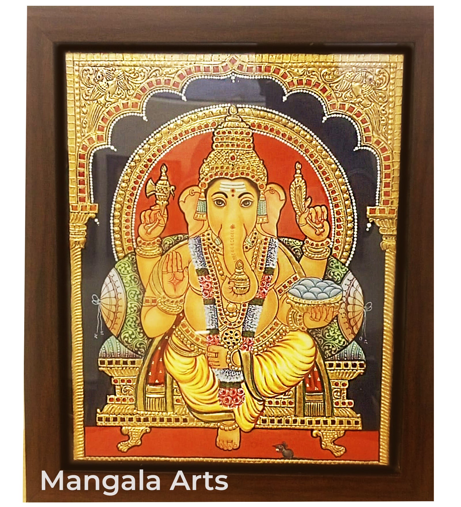 Ganesha Antique Tanjore Painting