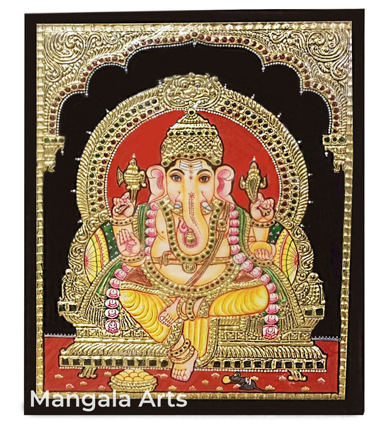 Ganesha Antique Tanjore Painting