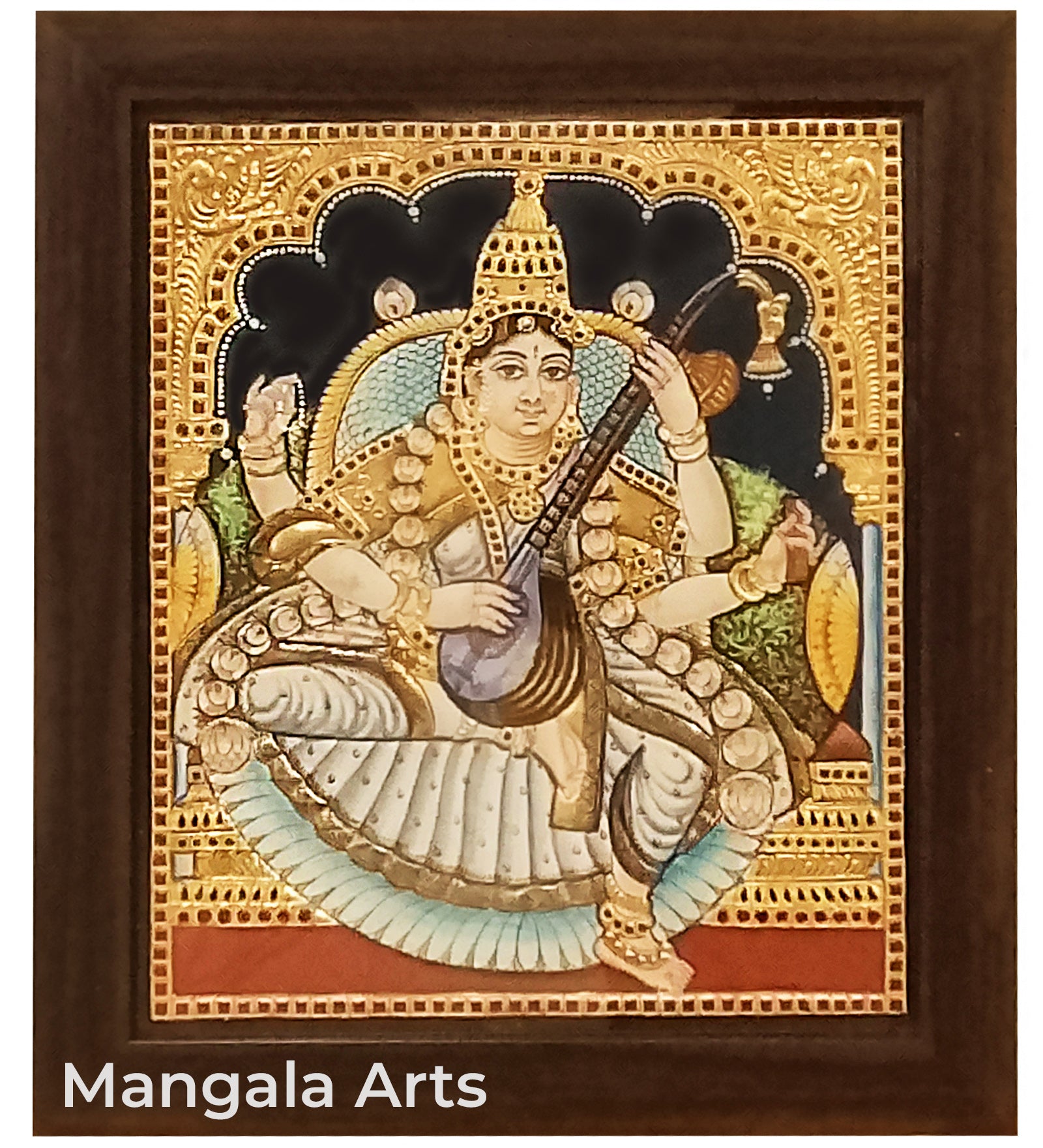 Saraswathi Antique Tanjore Painting