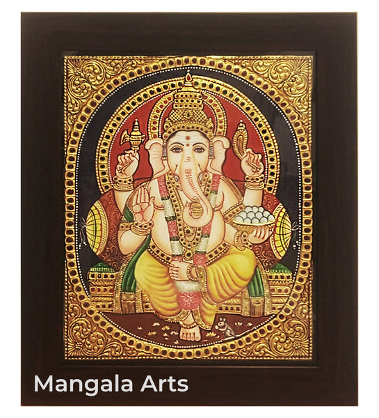 Ganesha Antique Tanjore Painting