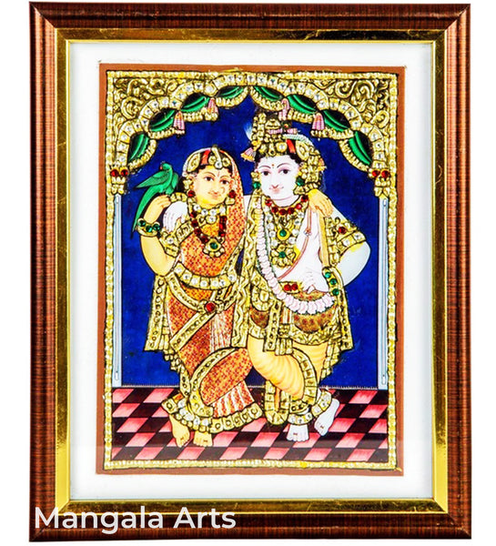 Radhakrishna Tanjore Acrylic Base Painting