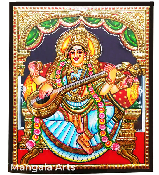 Saraswathi Tanjore Painting