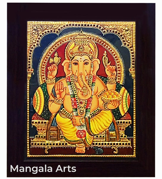 Ganesha Antique Tanjore Painting