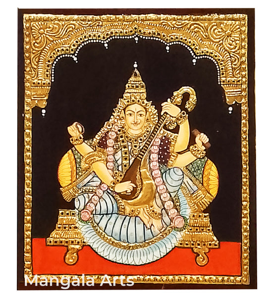 Saraswathi Tanjore Painting