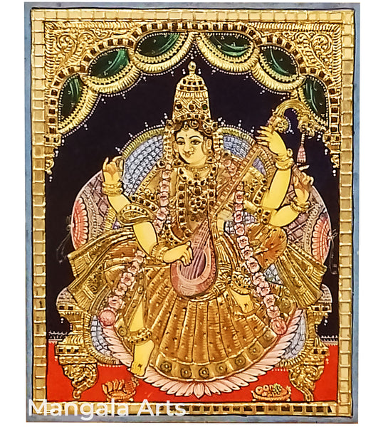 Saraswathi Tanjore Painting