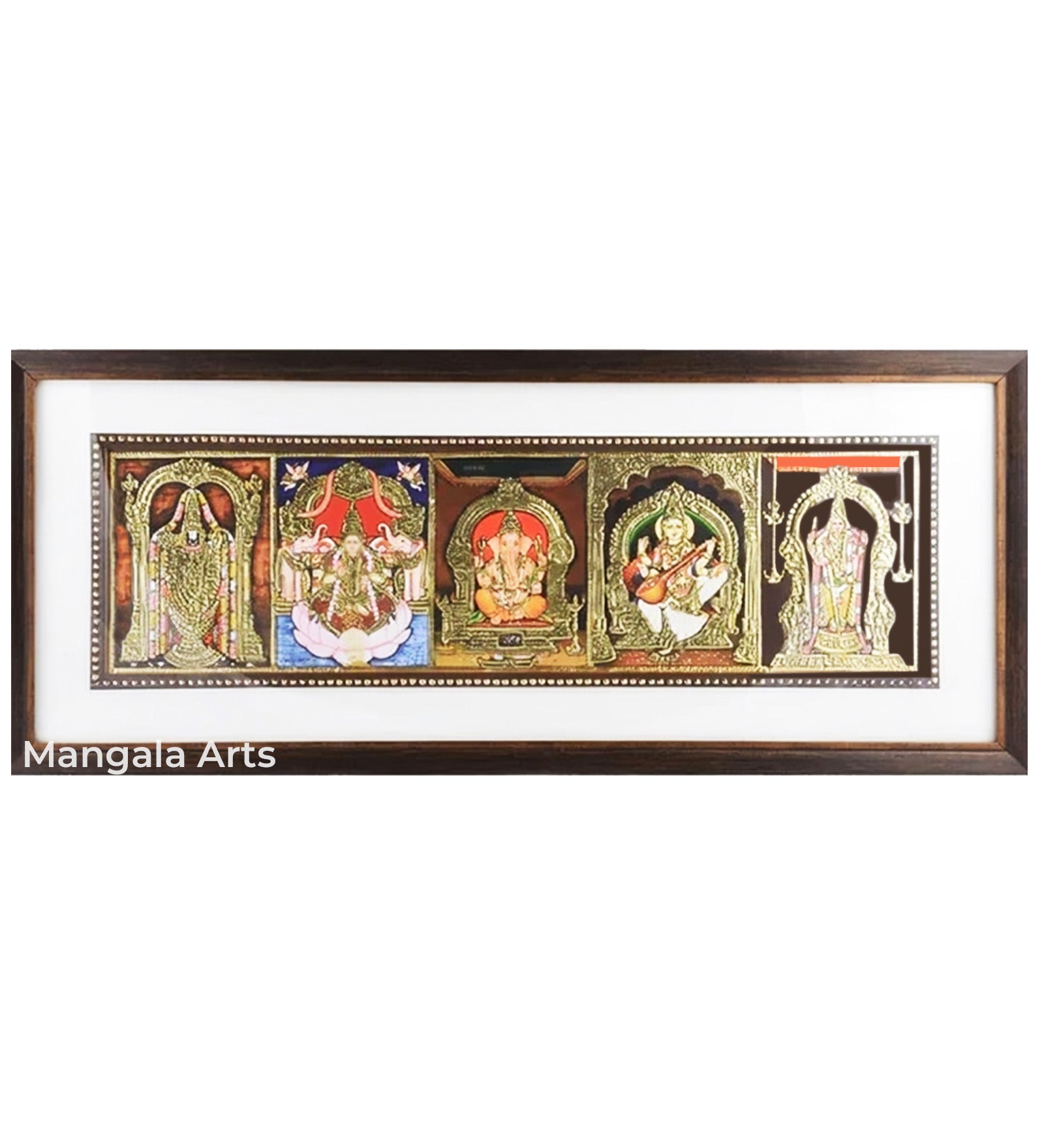 5 Gods Tanjore Painting