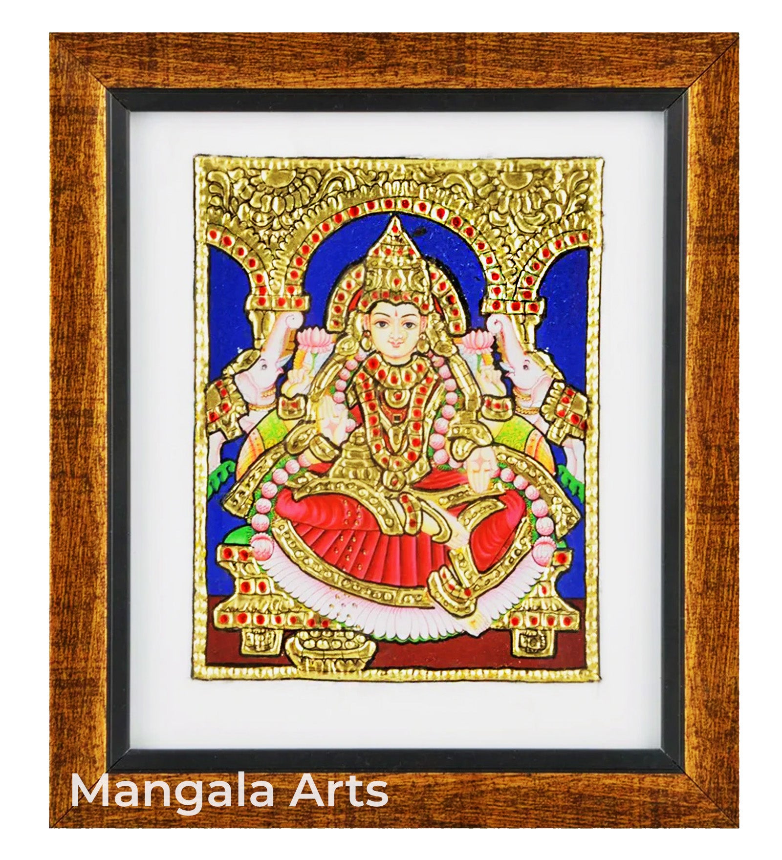Gaja Lakshmi Acrylic Base Tanjore Painting