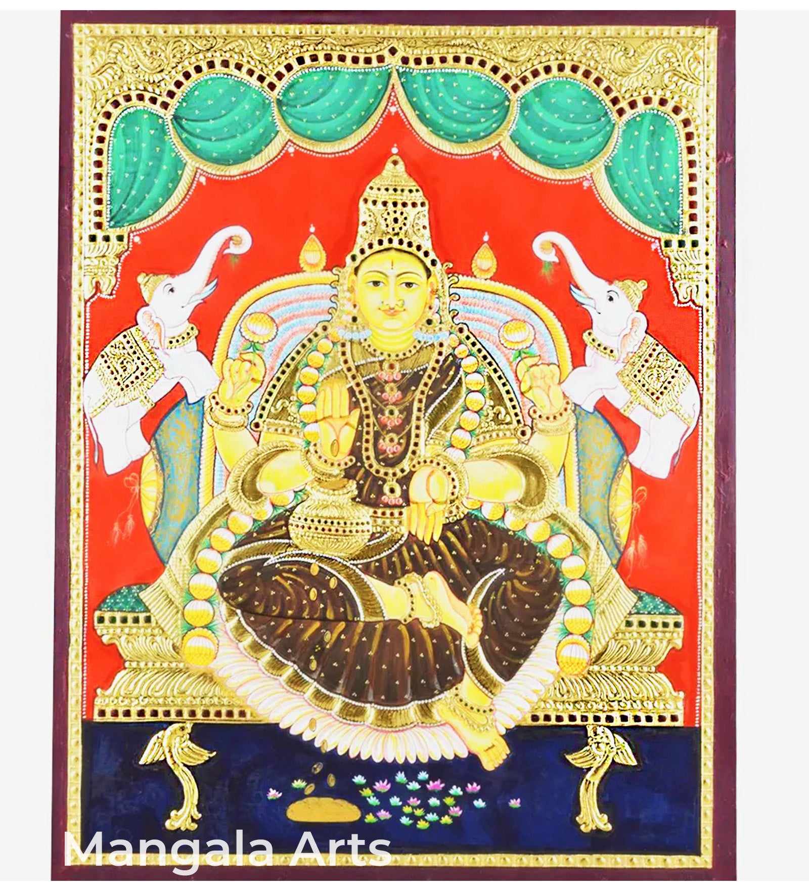 Gaja Lakshmi Tanjore Painting