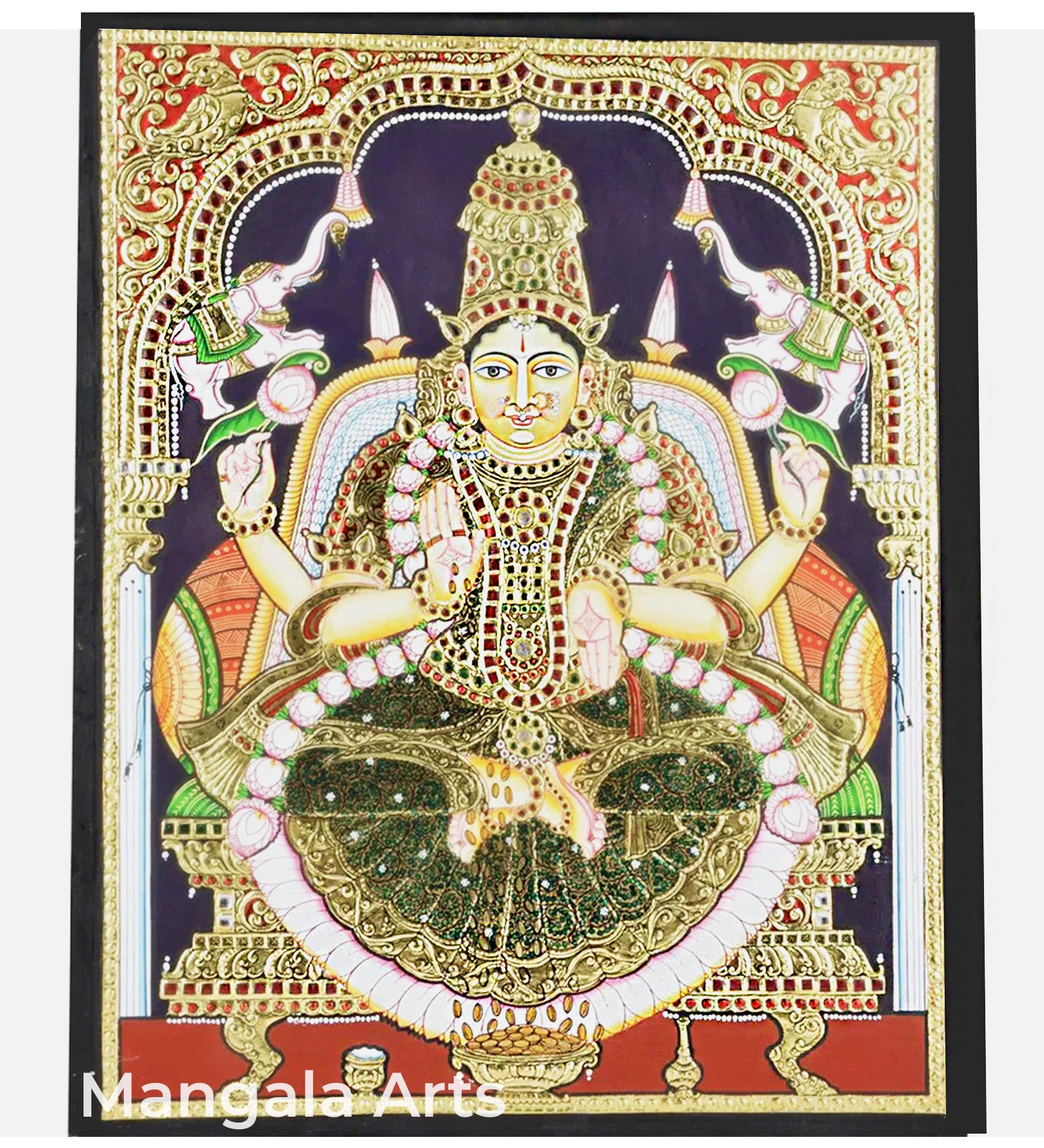 Gaja Lakshmi Tanjore Painting