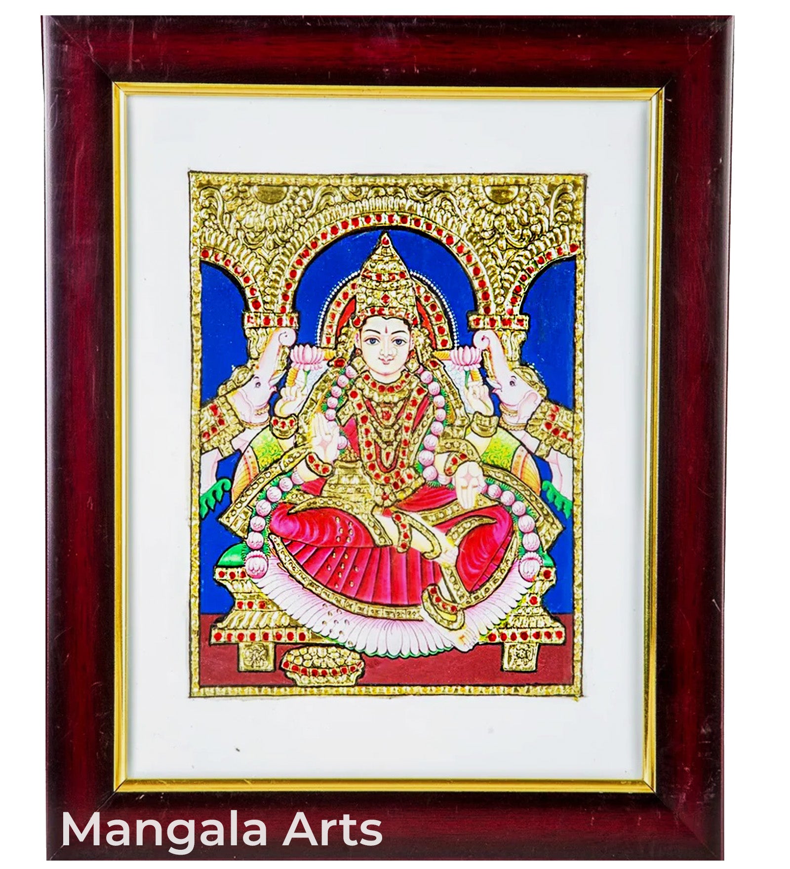 Gajalakshmi Tanjore Acrylic Base Painting