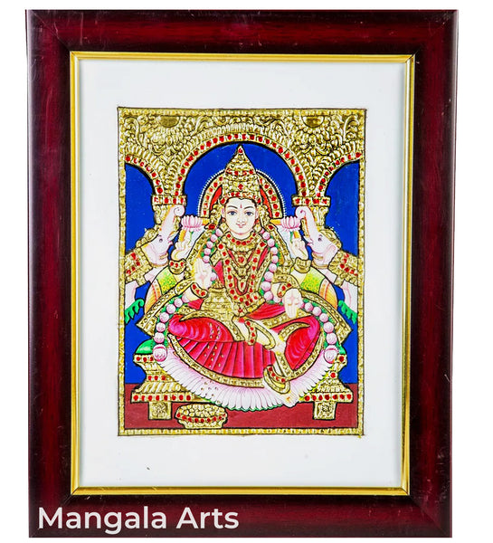 Gajalakshmi Tanjore Acrylic Base Painting