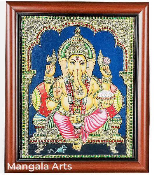 Ganesha Acrylic Tanjore Paintings