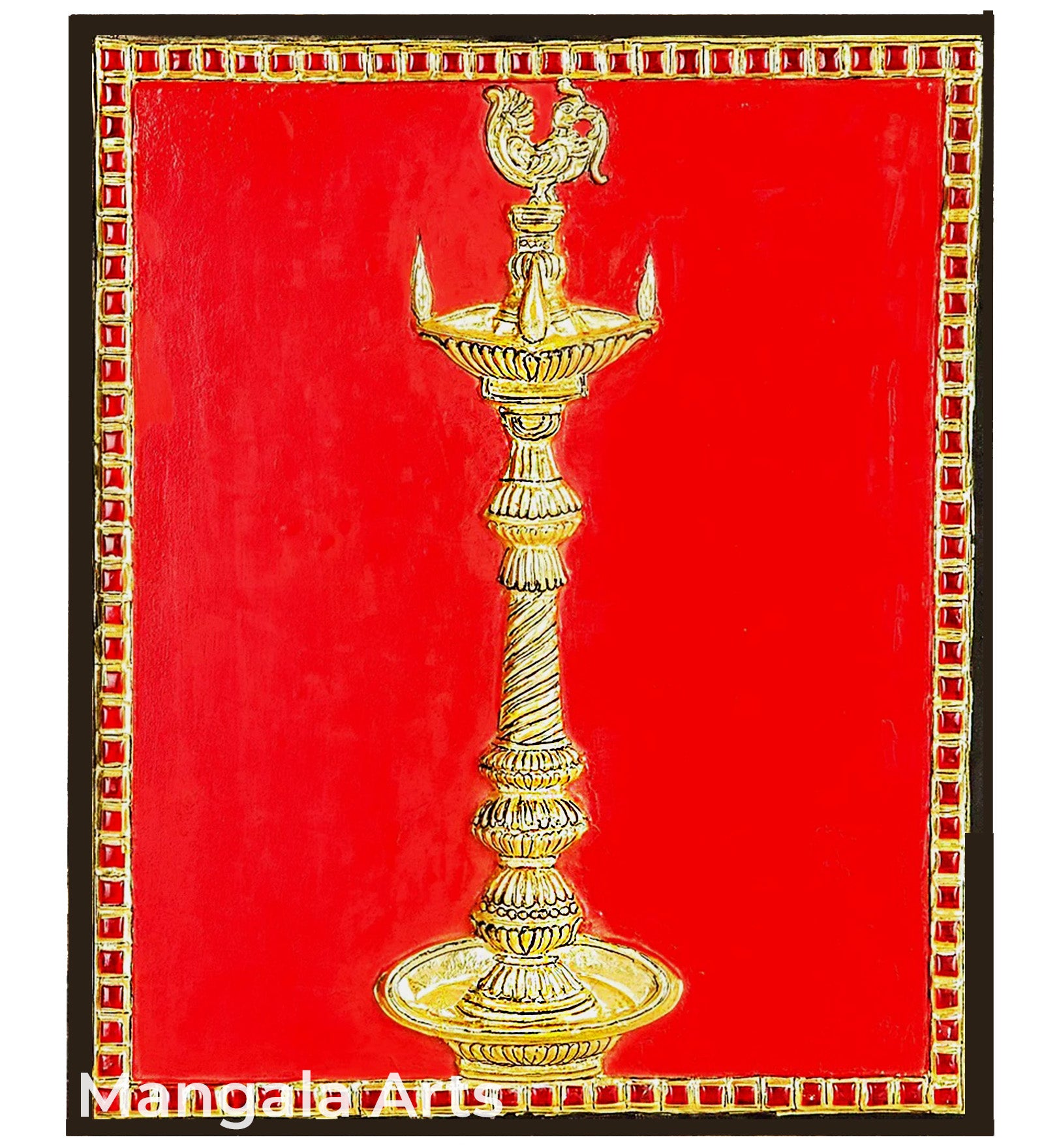 Kuthuvizhaku Fx Embossing Tanjore Painting