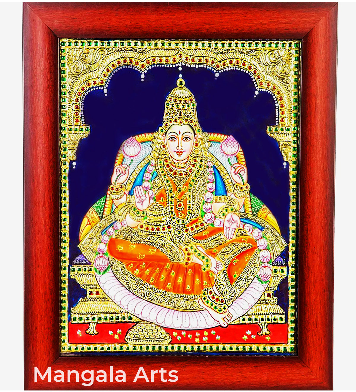 Lakshmi Gold Foil Tanjore Painting Mangala Arts
