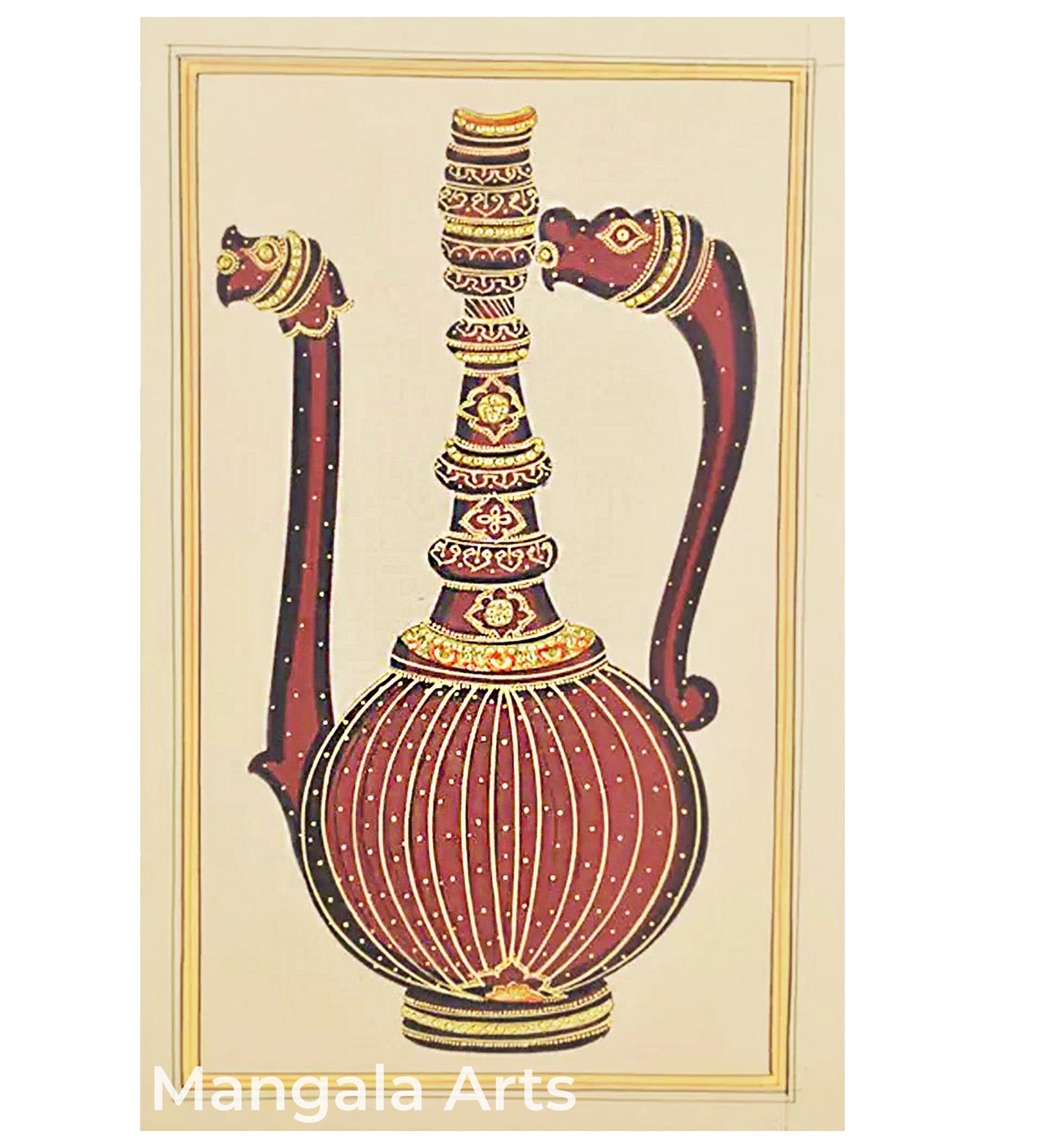 Long Jaadi Paper Gold Paint Tanjore Painting