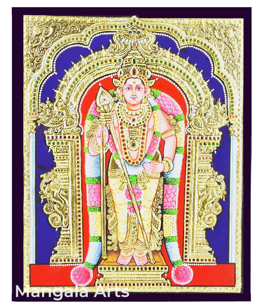 Raja Alangara Murugan Tanjore Painting